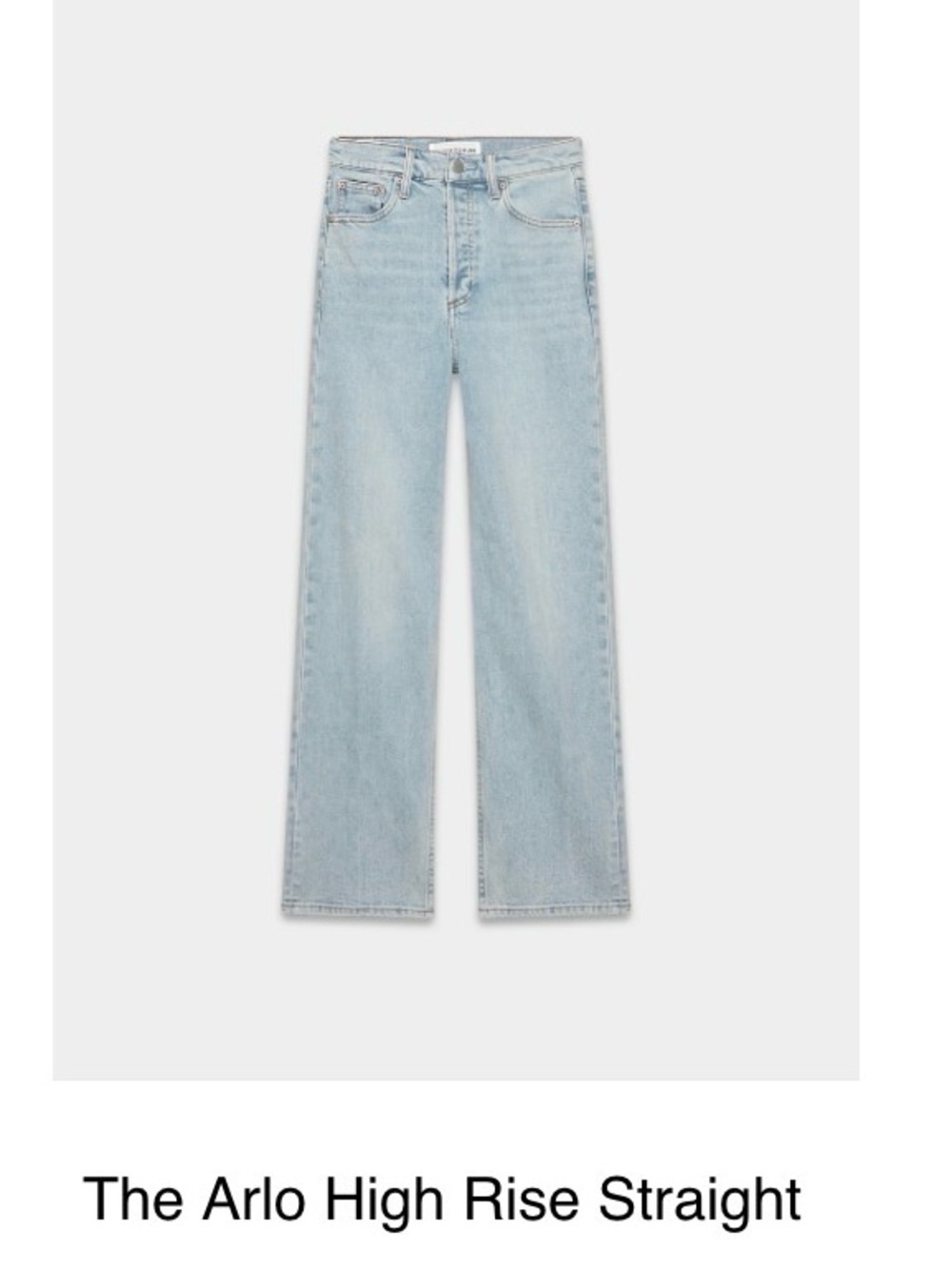 Denim Forum- The Arlo High Rise Straight Jeans - Picture this blue- 30L